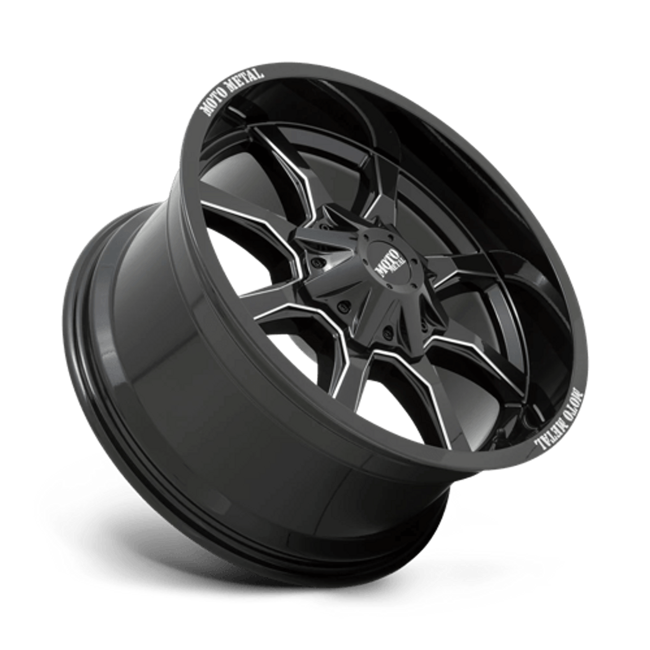 MO970 18X10 8X6.5 G-BLK MILL SPK -24MM
