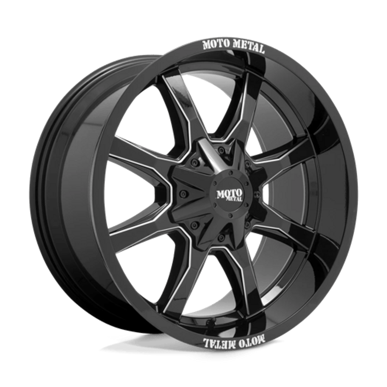 MO970 18X10 8X6.5 G-BLK MILL SPK -24MM