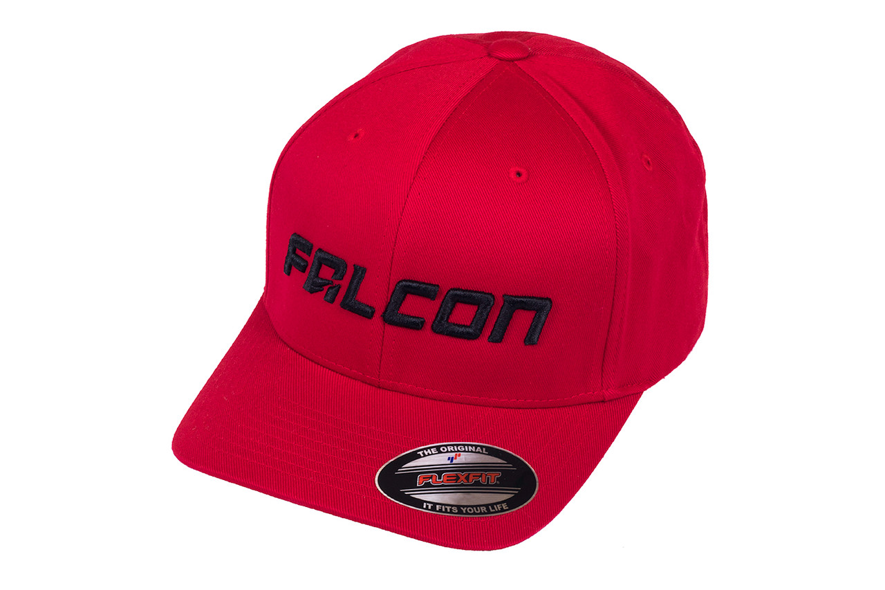 Falcon Shocks FlexFit Curved Visor Hat Red/Black Small/Medium Teraflex