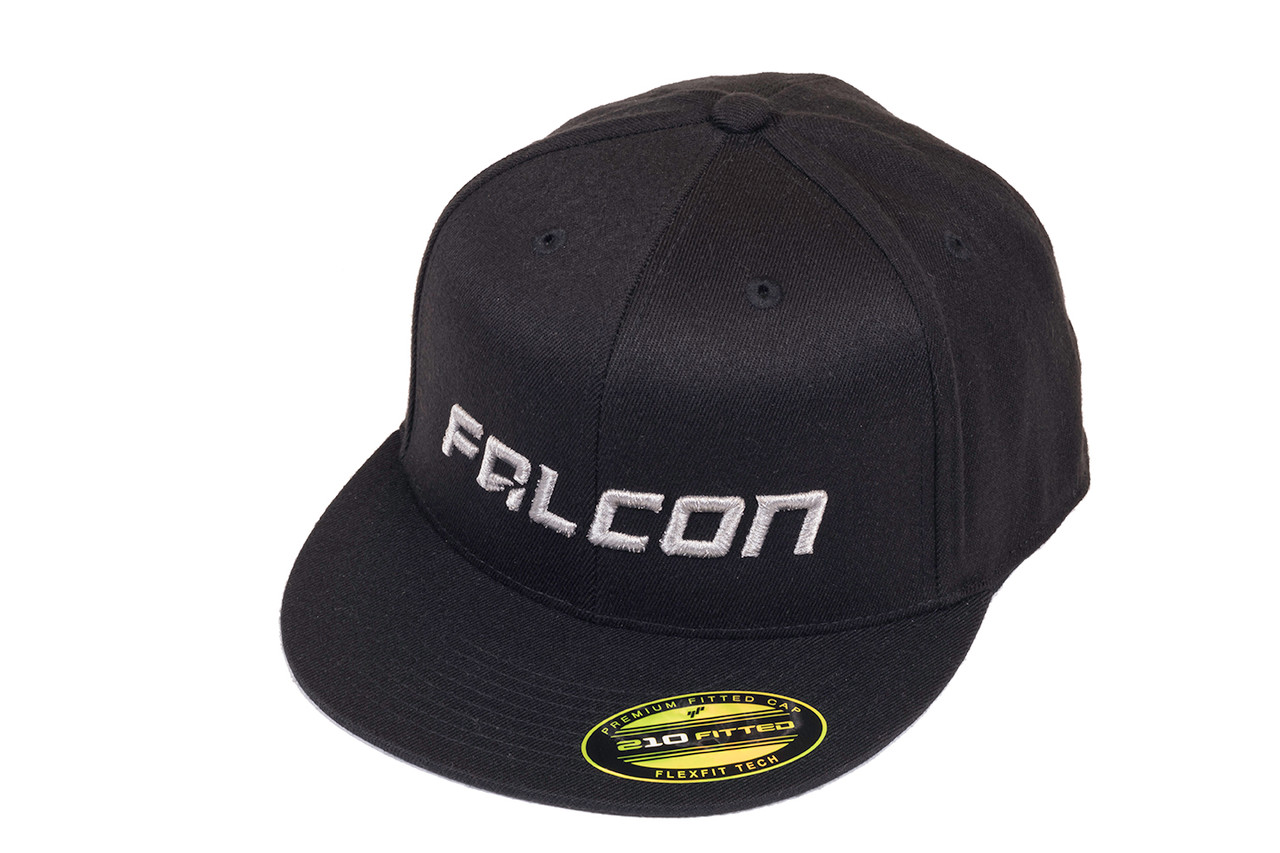 Falcon Shocks FlexFit Flat Visor Hat Black/Silver Large/XLarge Teraflex