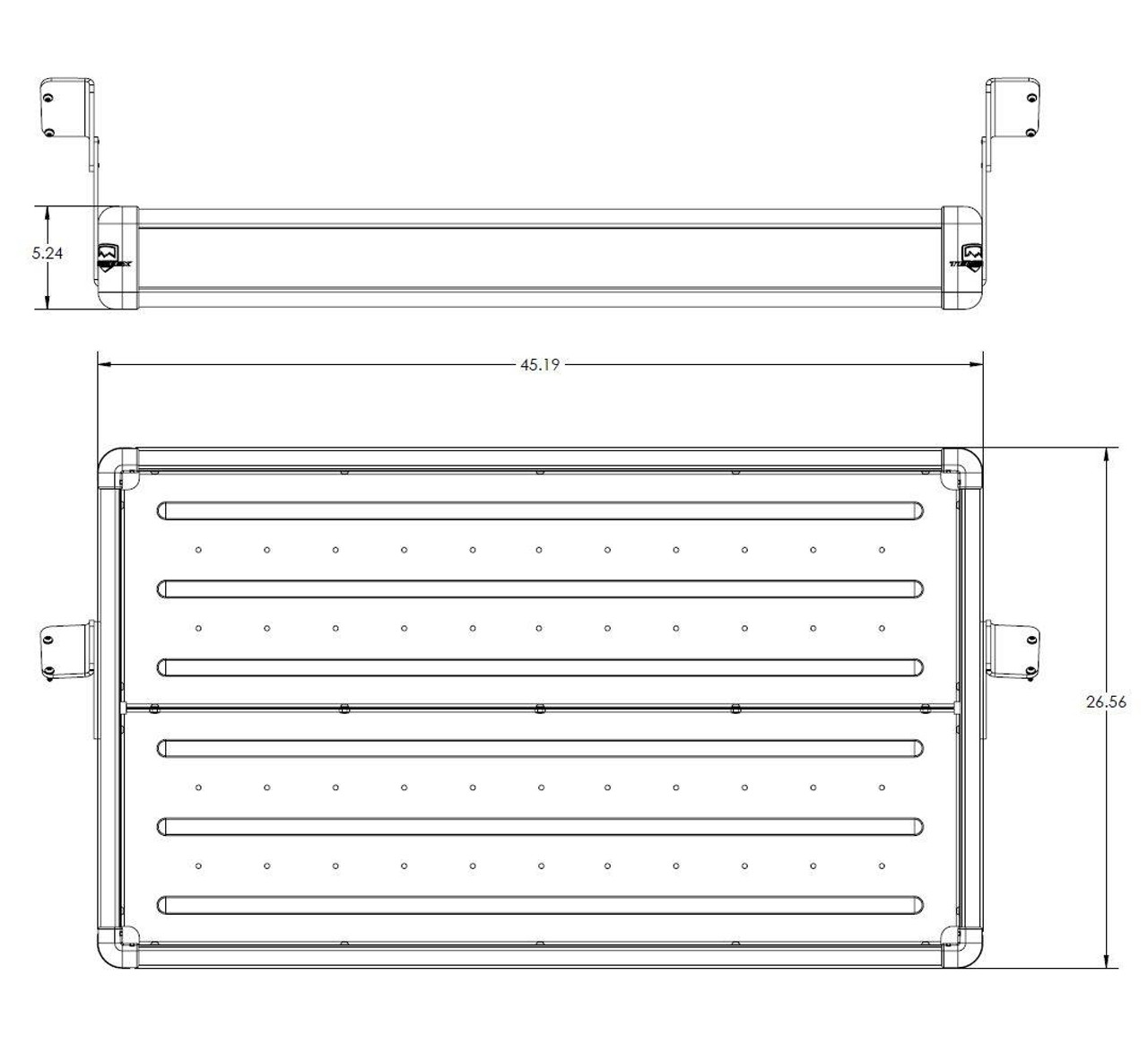 Jeep JKU 4 Door Wasatch Rear Cargo Rack Side Panel Kit Black 07-18 Wrangler JKU TeraFlex