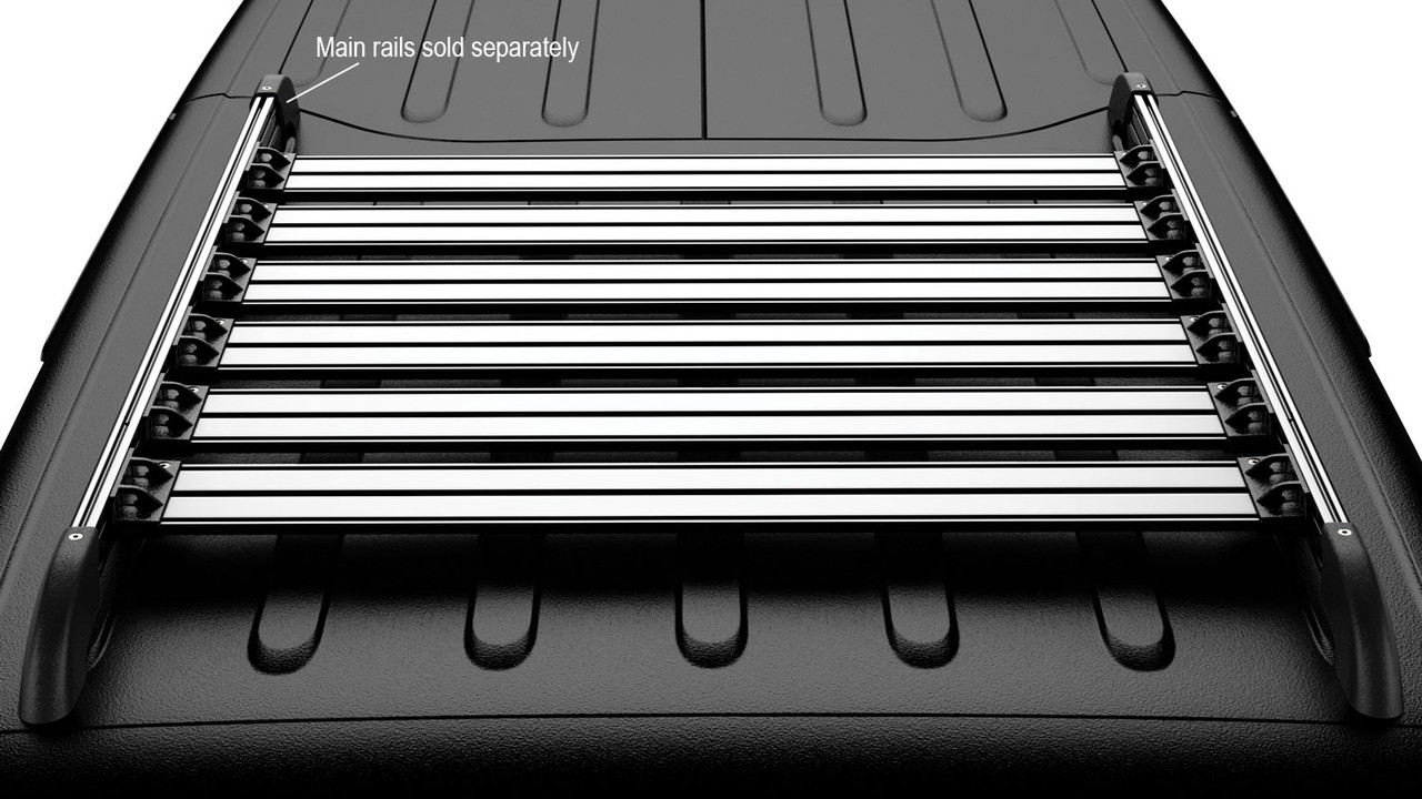 Jeep JKU 4 Door Nebo Roof Rack 6-Piece Cargo Slat Kit Silver 07-18 Wrangler JKU TeraFlex