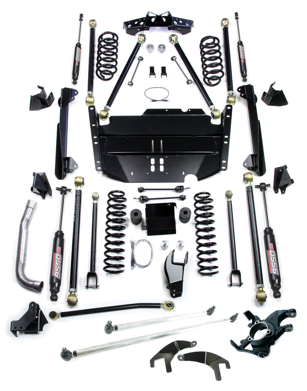 Jeep TJ 5 Inch Pro LCG Long Flexarm Suspension System w/ High Steer and 9550 Shocks 97-06 Wrangler TJ TeraFlex