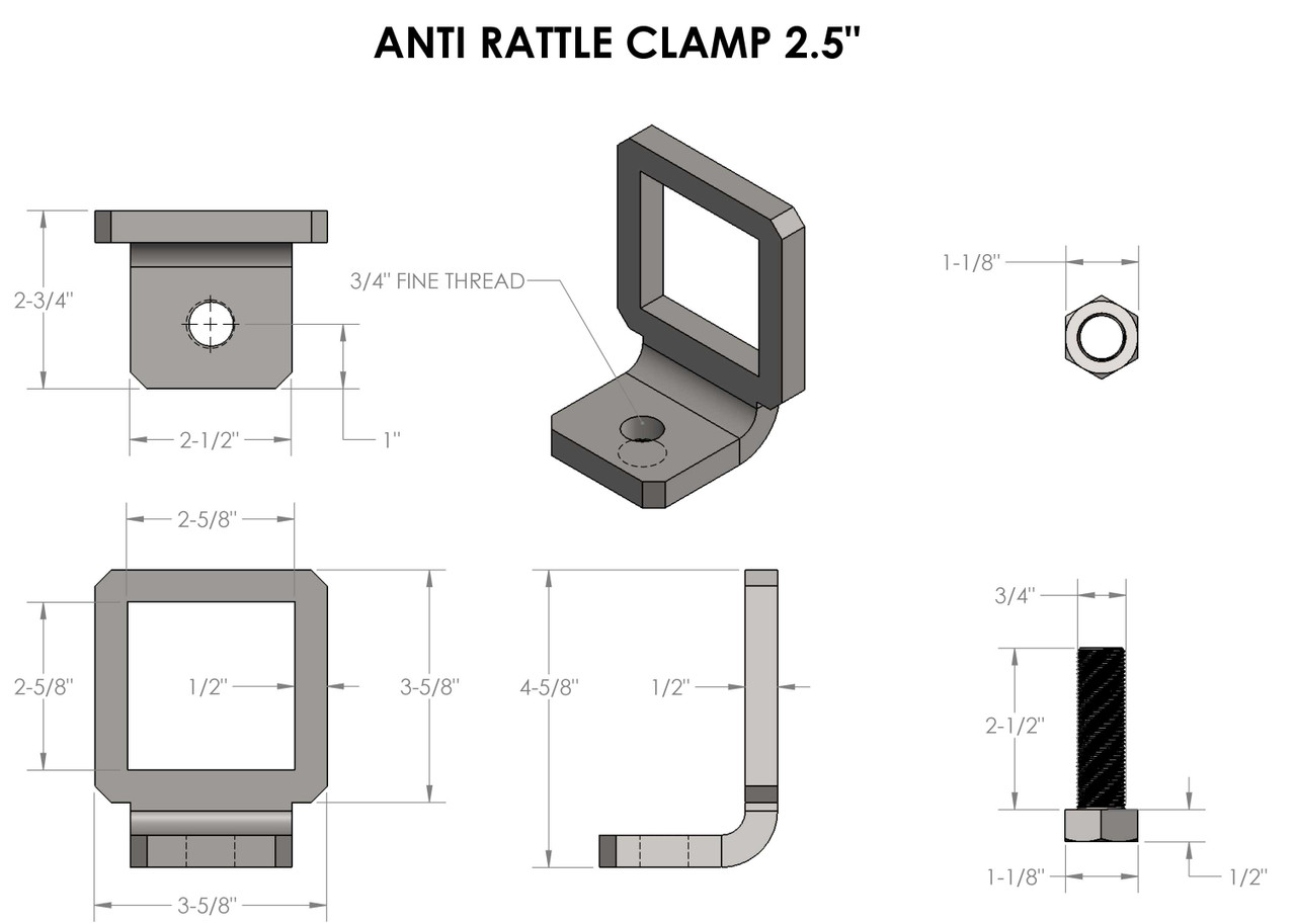 BulletProof 2.5” Anti-Rattle Clamp