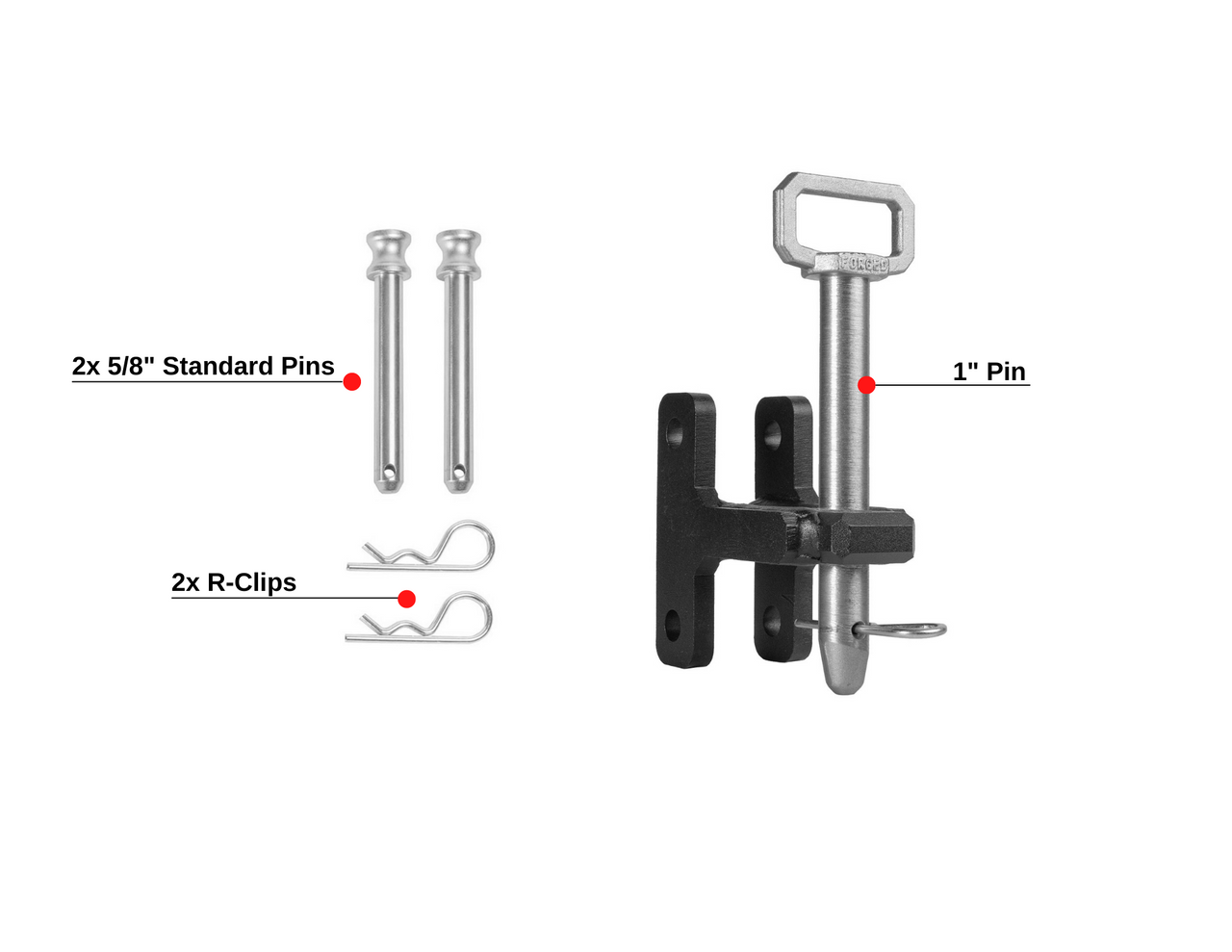BulletProof Heavy Duty Single Tang Clevis With 1" Pin