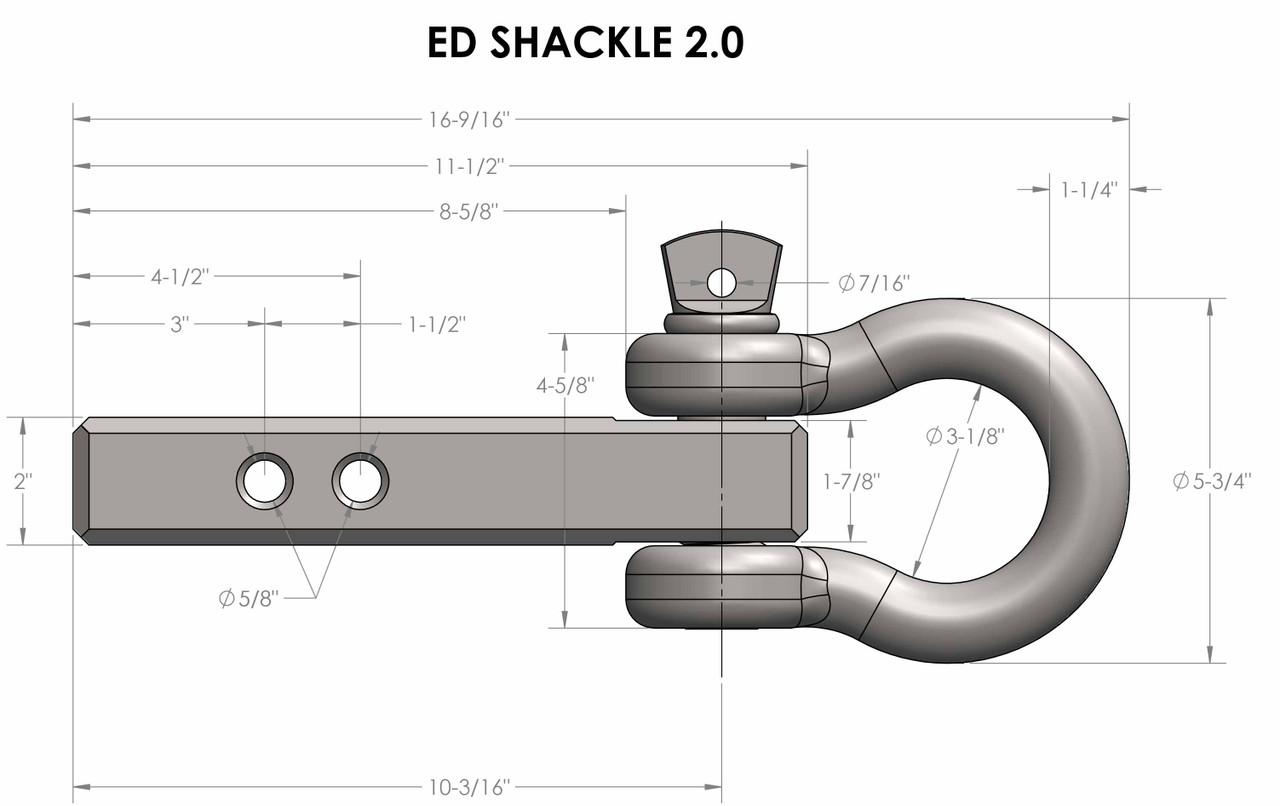 2.0" Extreme Duty Receiver Shackle