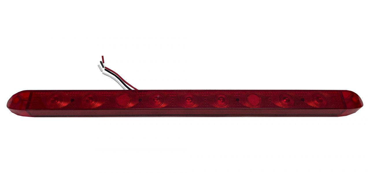 17 Inch Screw Mount High Powered 9-LED Tail/Brake Light Red Outer Lens With Red LED Diodes Race Sport Lighting