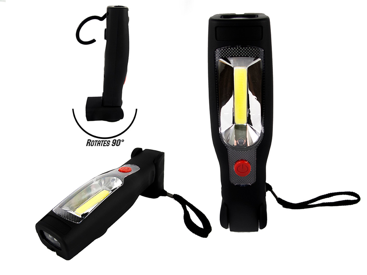 3W/210 Lumen Plasma Style Hook and Magnet Mount LED Utility Flashlight Race Sport Lighting