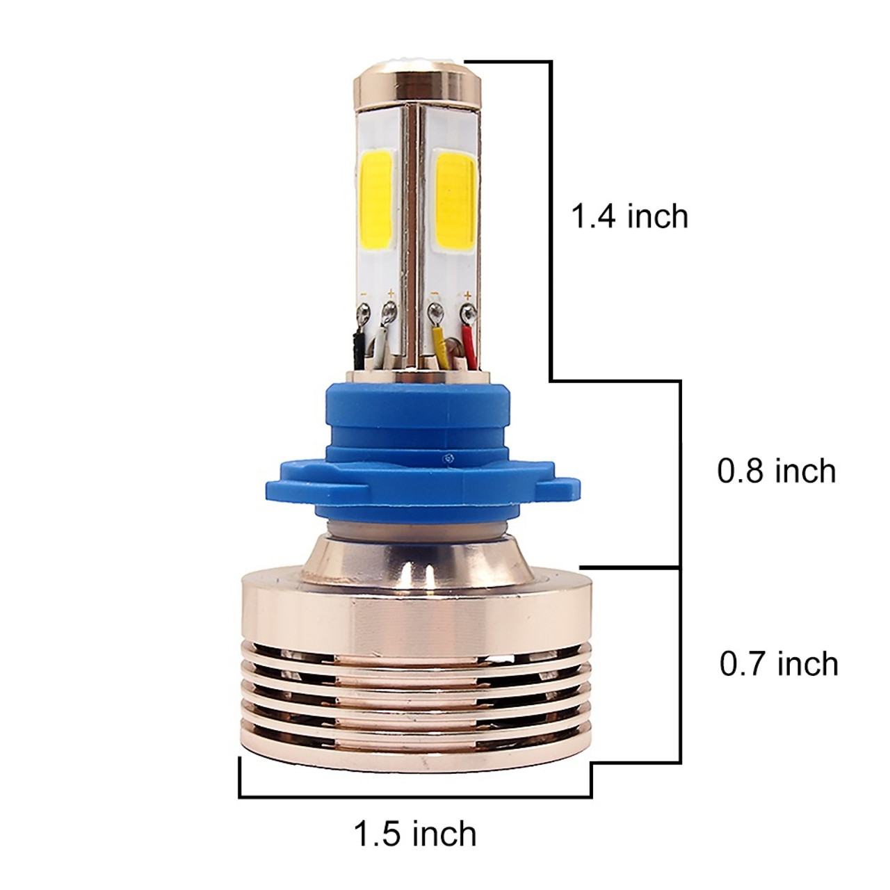 Projector Compliant 9005 4-Sided Plug-N-Play LED Headlight Kit 2,500 LUX 6,000 Lumens w/ OEM Kelvin Color Race Sport Lighting