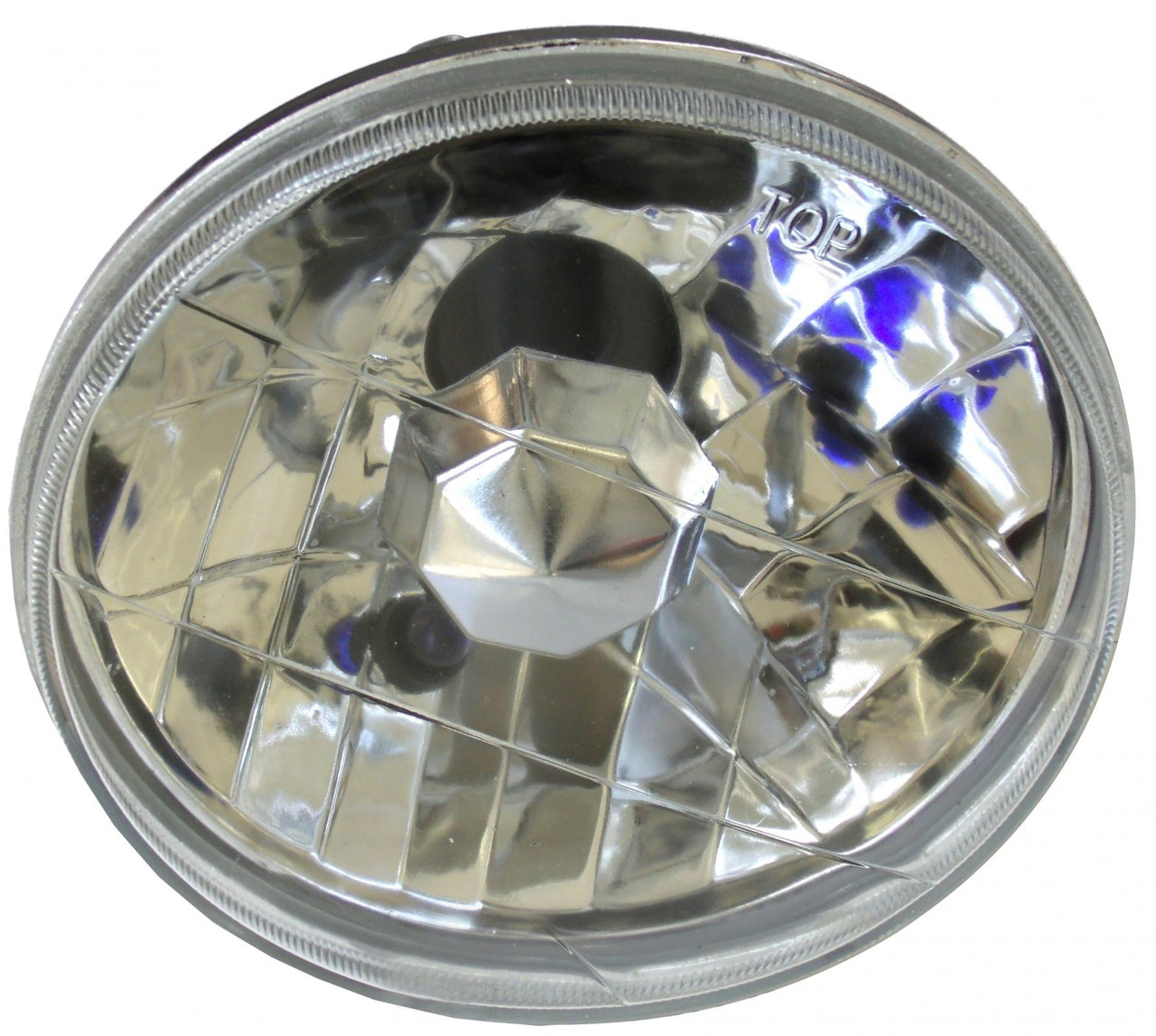 5.75 Inch Diamond Cut Round Headlight Conversion Lens Pair Race Sport Lighting