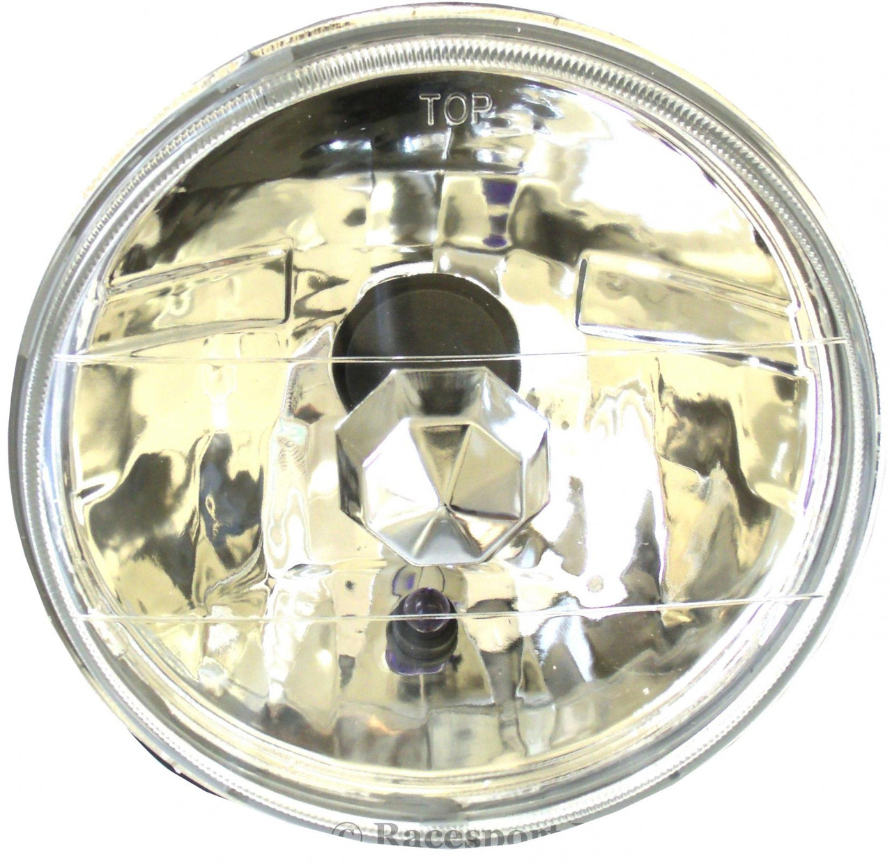 7 Inch Diamond Cut Round Headlight Conversion Lens holds H4 Bulbs Pair Race Sport Lighting