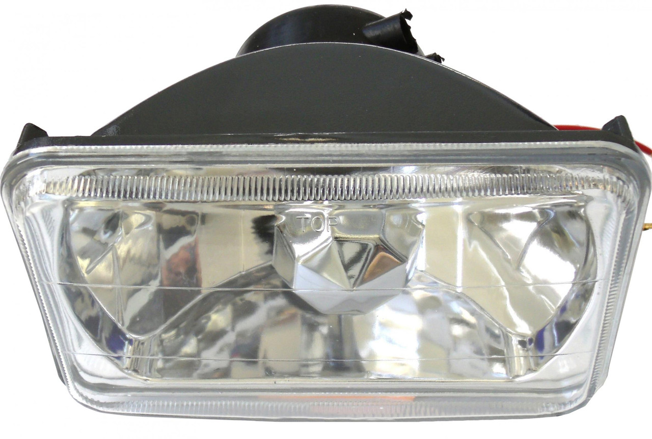 4x6 Inch Diamond Cut Rectangle Headlight Conversion Lens Pair Race Sport Lighting