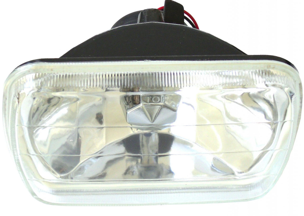 7x6 Inch Diamond Cut Rectangle Headlight Conversion Lens Pair Race Sport Lighting