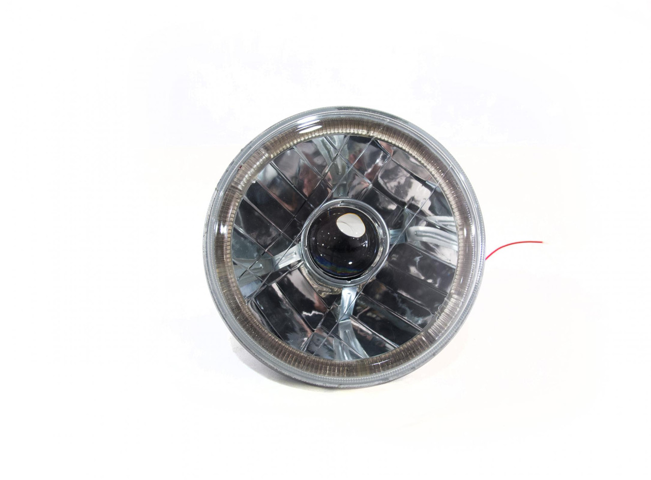 7 Inch Diamond Cut Projector Conversion Lens w/ 12v Halo Individual Race Sport Lighting