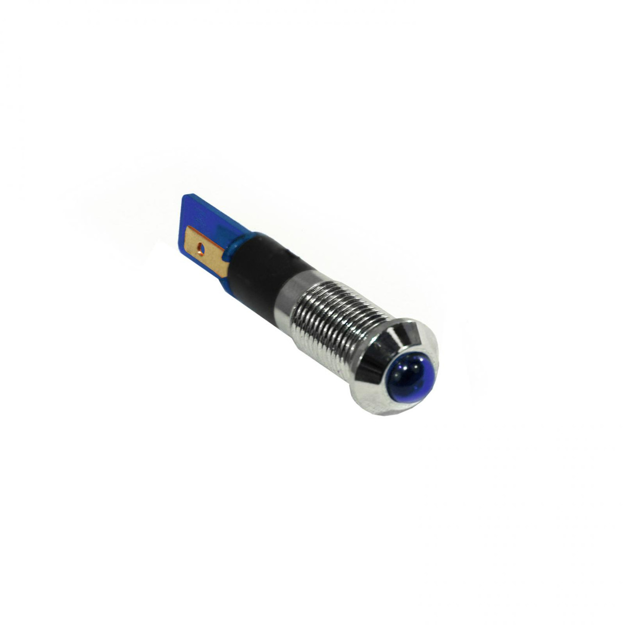8mm LED Indicator Lights With Flush Mount Lock Seal Mounting Blue Race Sport Lighting