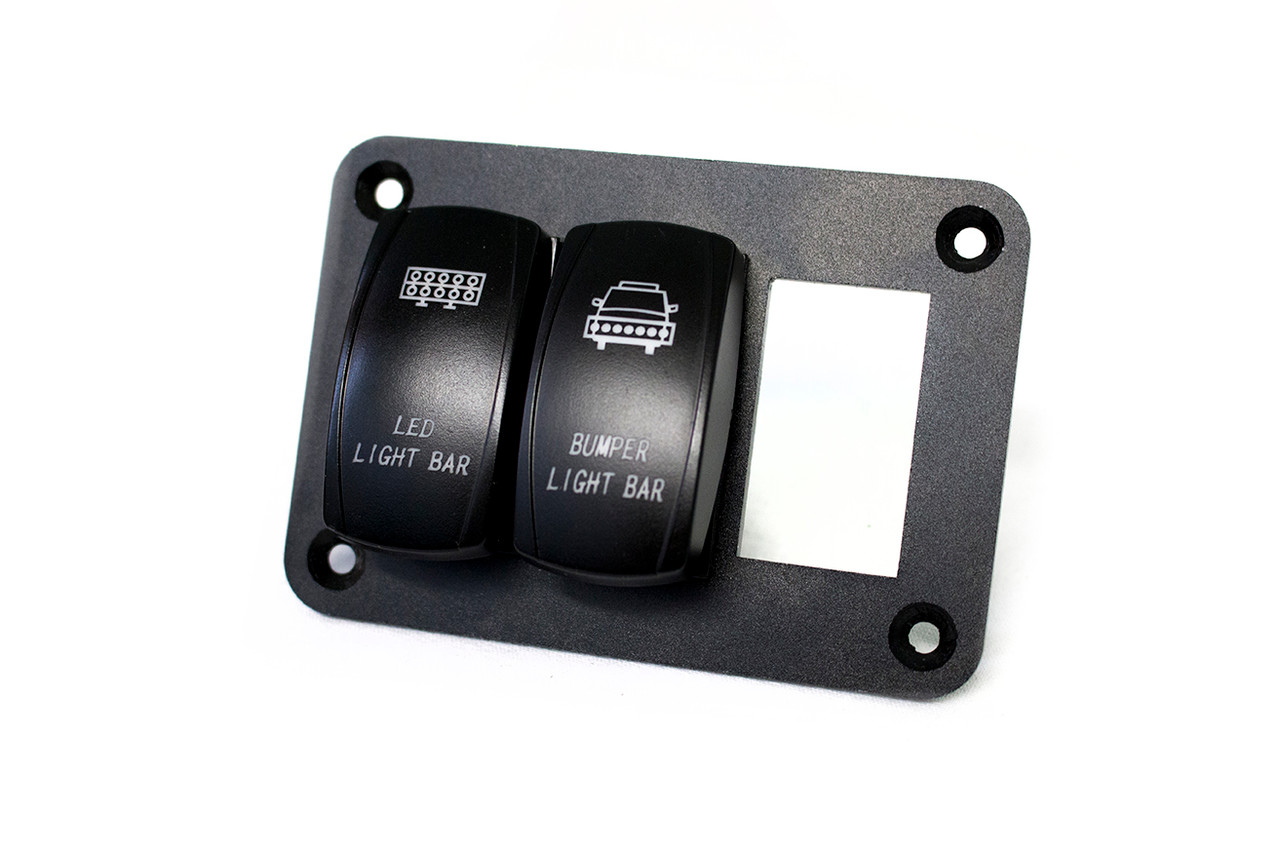 Rocker Switch Mounting Panel for 3 Rocker Switches Aluminum Race Sport Lighting