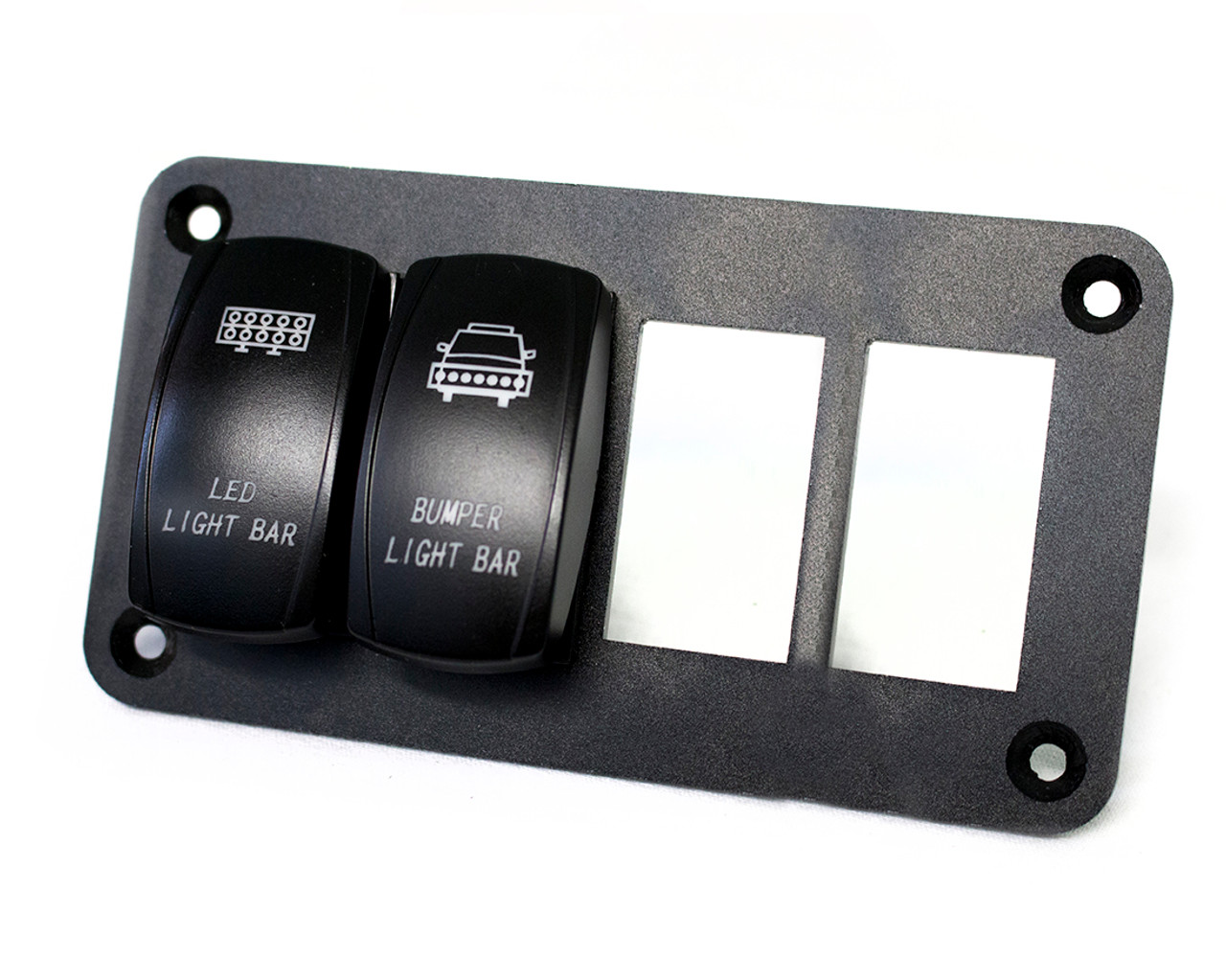 Rocker Switch Mounting Panel for 4 Rocker Switches Aluminum Race Sport Lighting
