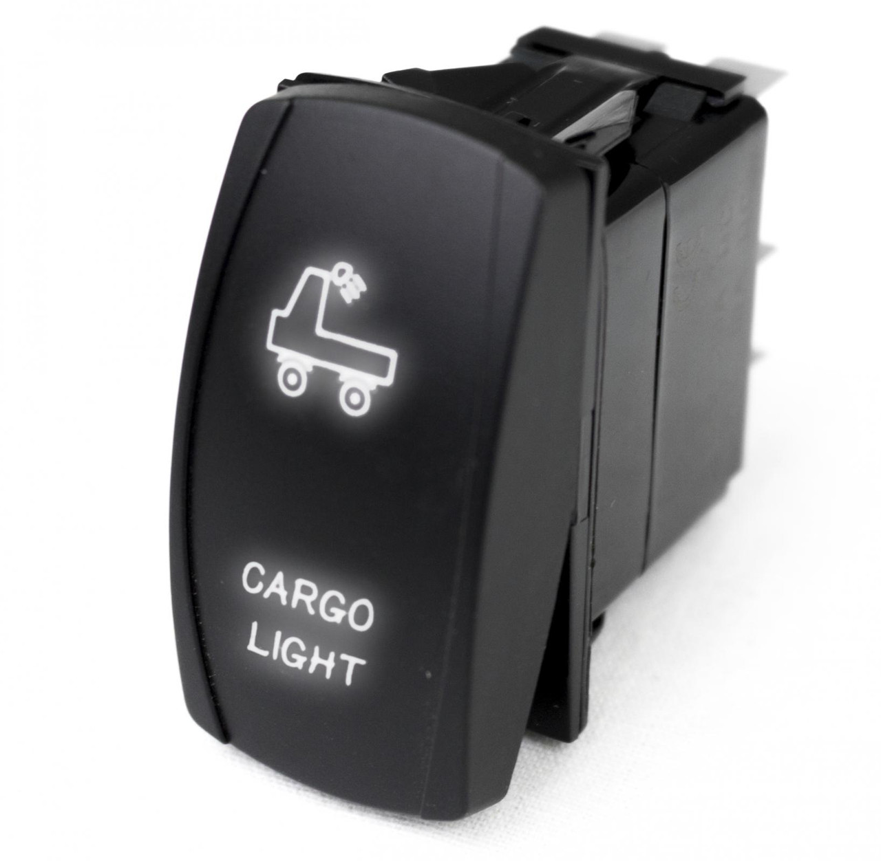 LED Rocker Switch w/ White LED Radiance Cargo Light Race Sport Lighting