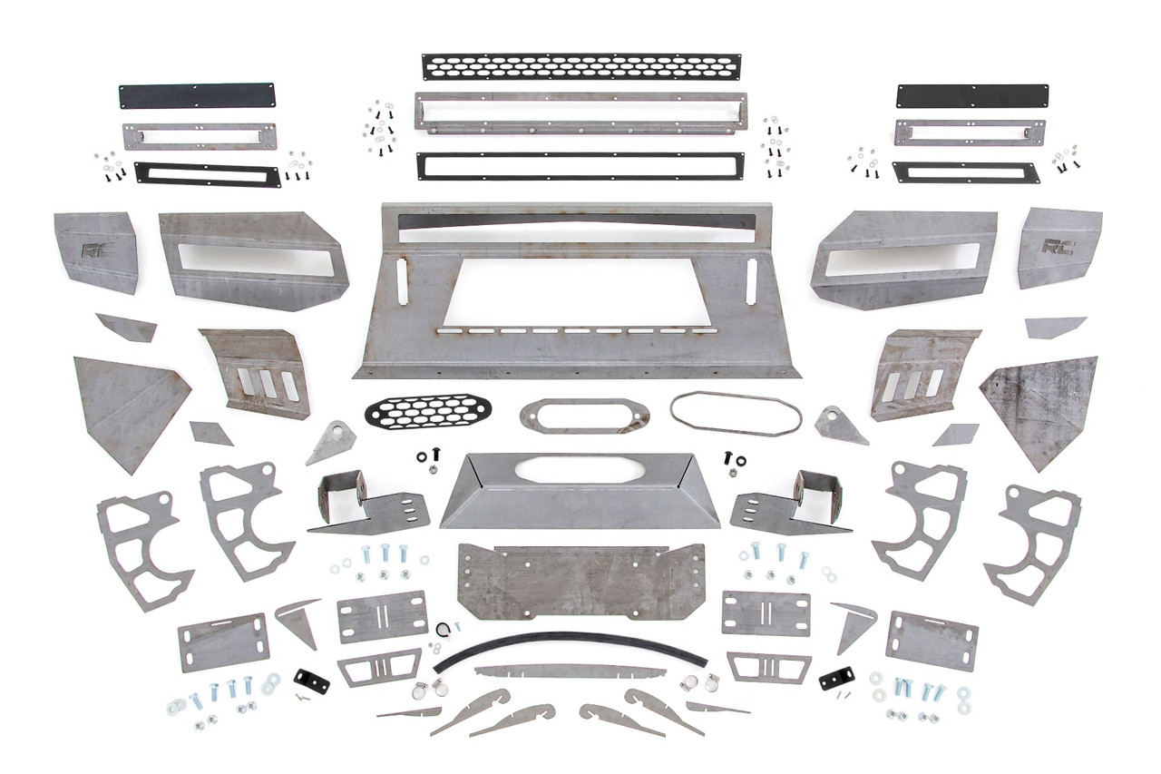 11-14 Chevrolet Silverado 2500 HD Front DIY High Clearance Bumper Kit w/Black Series White DRL LEDs Rough Country