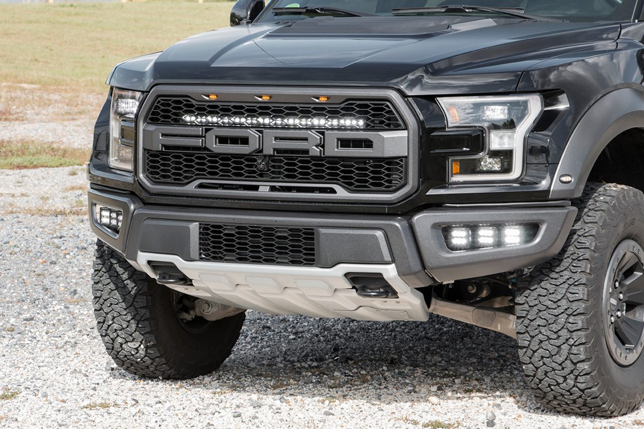 Ford 30 Inch LED Hidden Grille Kit w/Black Series DRL 17-20 Ford F-150 Raptor Rough Country