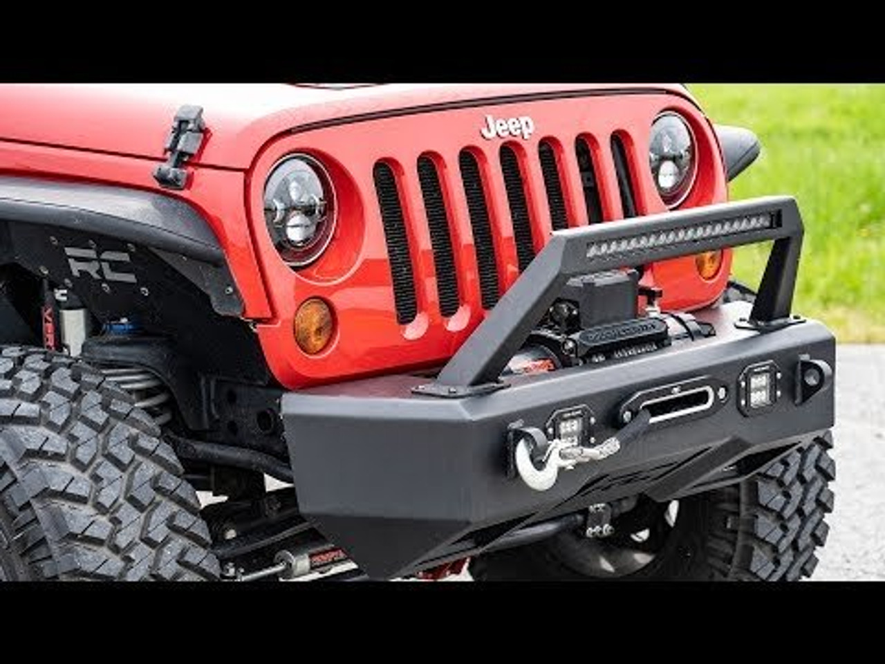 Jeep 7 Inch LED Projection Headlights Wrangler TJ, JK Rough Country