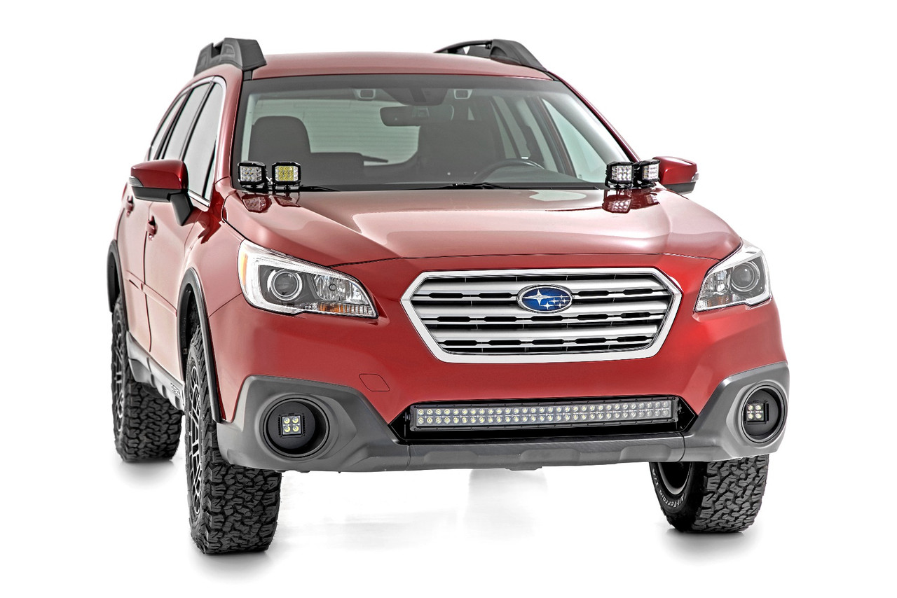 Subaru 30 Inch LED Bumper Kit w/Chrome Series White DRL 15-19 Subaru Outback Rough Country