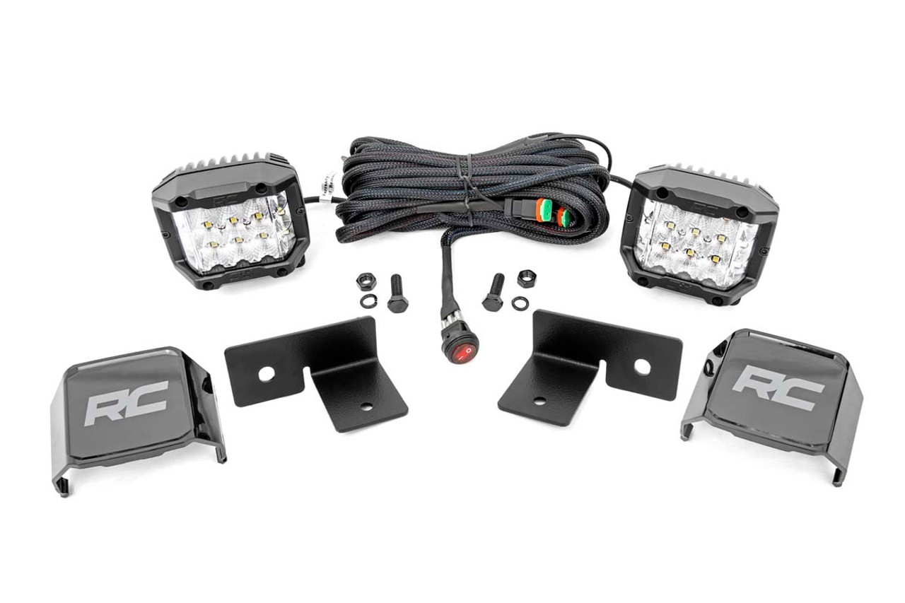 Polaris General 3 Inch Cube Under Bed Wide Angle Combo LED Kit For 18-Pres General Rough Country