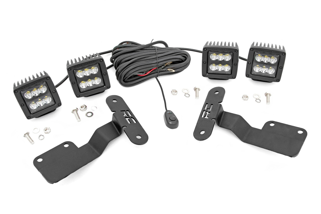 Subaru 2-inch LED Lower Windshield Ditch Kit 14-18 Forester Spot Beam Rough Country