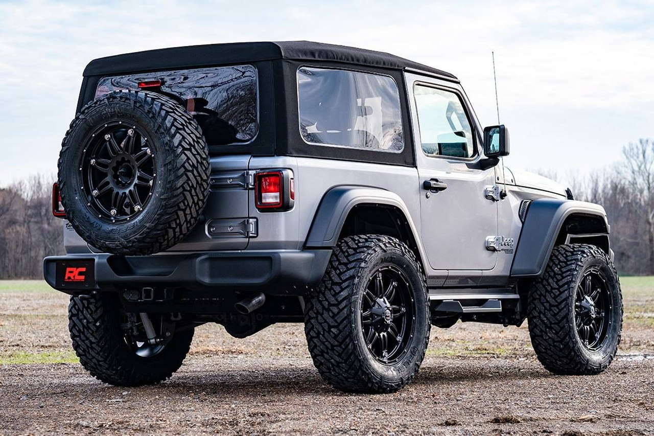 3.5 Inch Jeep Suspension Lift Kit Vertex Reservoir Stage 2 Coils & Adj. Control Arms 18-20 Wrangler JL Rubicon-2 Door Rough Country