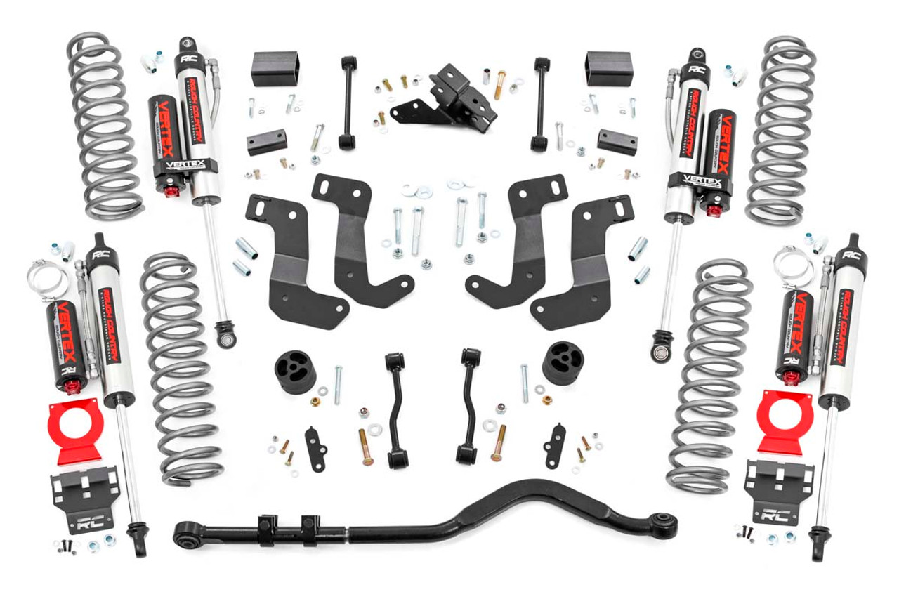 3.5 Inch Jeep Suspension Lift Kit Control Arm Drop & Vertex Shocks 18-20 Wrangler JL Rough Country