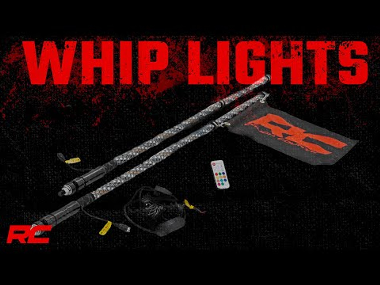 Polaris LED Whip Light Bed Mount Kit w/ LED Whip Lights 17-20 General/14-20 Ranger Rough Country
