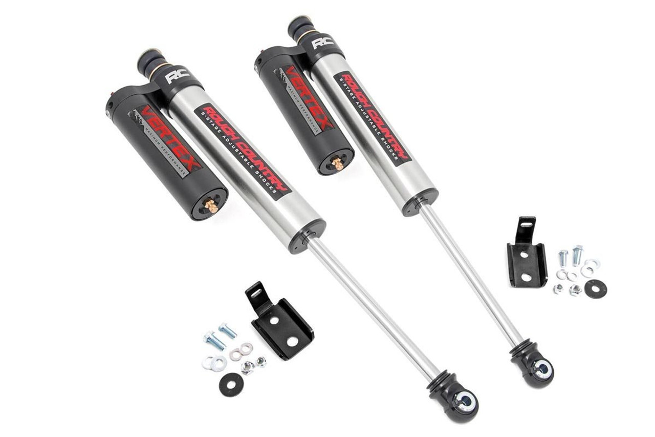 Jeep Front Adjustable Vertex Shocks 07-18 Wrangler JK for 3.5 Inch - 6 Inch Lifts Rough Country