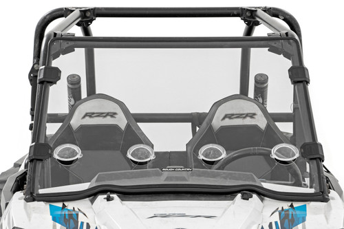 Polaris Scratch Resistant Vented Full Windshield without Factory Plastic Visor 16-18 Polaris RZR 900/1000XP Turbo Rough Country