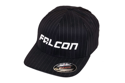 Falcon Shocks FlexFit Pinstripe Curved Visor Hat Black/White Large/XLarge Teraflex