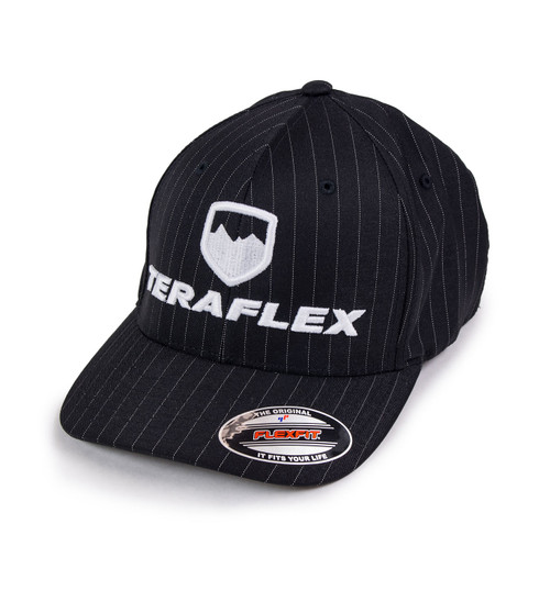 Premium FlexFit Pinstripe Hat Black Large / XL TeraFlex