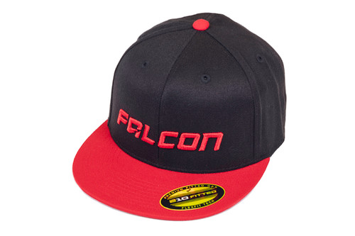 Falcon Shocks FlexFit 2-Tone Flat Visor Hat Black/Red Small/Medium Teraflex