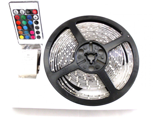 3 Foot 1M 20-Color RGB Multi-Color 5050 LED Tape Strip Reel Lighting w/ Remote Race Sport Lighting