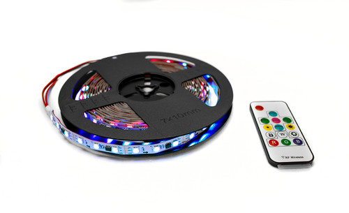16.4 Foot 5 Meter 5050 RGB Chasing Function Strip Lighting and Controller IP65 Rated with No Epoxy Race Sport Lighting