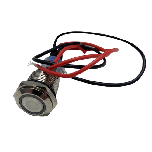 16mm Flush Mount LED Momentary Switch Red Sold Each Comes Pre Wired With Voltage Regulation Resistor Race Sport Lighting