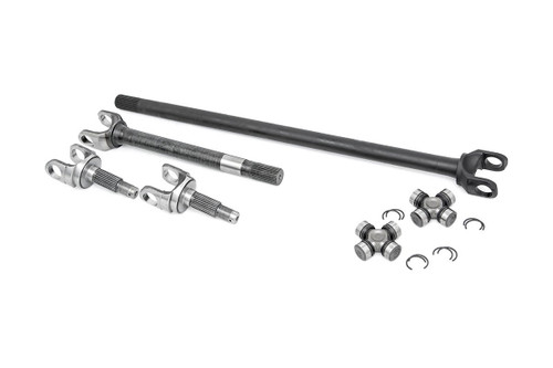 4340 Chromoly Replacement Front Axle Kit w/Spicer 1310 U-Joints-Dana 30, 27 Spline 07-18 Wrangler JK Rough Country