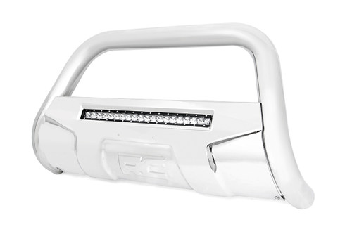 Toyota 07-20 Tundra Bull Bar w/LED Light Bar Stainless Steel Rough Country