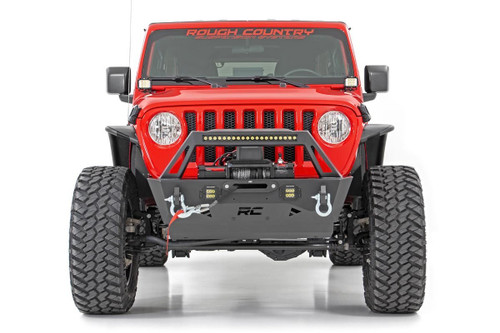 Jeep Stubby Front Trail Bumper 18-20 Wrangler JL and 20-Present Gladiator JT Rough Country