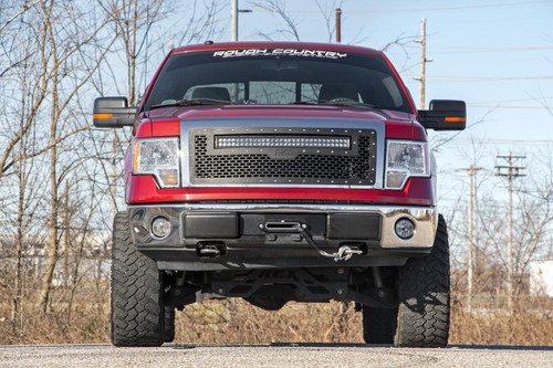 Ford Mesh Grille w/30 Inch Dual Row Black Series LED w/Cool White DRL 09-14 F-150 Rough Country