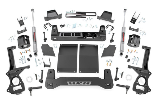 4in GM Suspension Lift Kit Strut Spacers N3 Shocks 19-21 1500 Trailboss/AT4 Diesel PU 4WD Rough Country 4in GM Suspension Lift Kit Strut Spacers N3 Shocks 19-21 1500 Trailboss/AT4 Diesel PU 4WD Rough Country