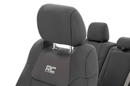 Toyota Neoprene Front and Rear Seat Covers 14-20 Tundra Crew Cab Rough Country