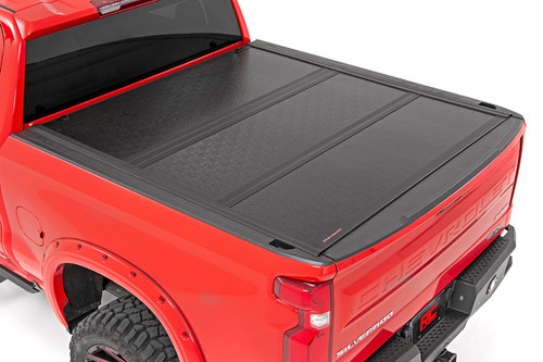Low Profile Hard Tri-Fold Tonneau Cover 19-20 1500 5.8 Foot Bed Rough Country