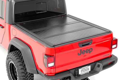 Jeep Low Profile Hard Tri-Fold Tonneau Cover 20 Gladiator 5 Foot Bed Rough Country