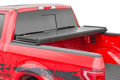 Hard Folding Bed Cover 5 Ft Bed 16-21 Toyota Tacoma 2WD/4WD Rough Country