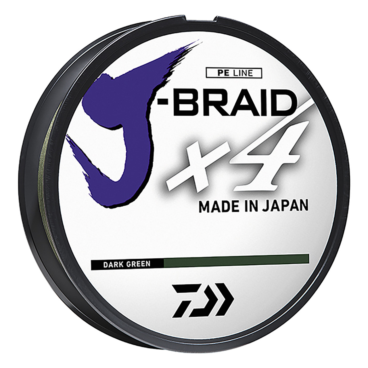 Daiwa J-Braid X4 Braided Line 150 Yards Dark Green main image 1