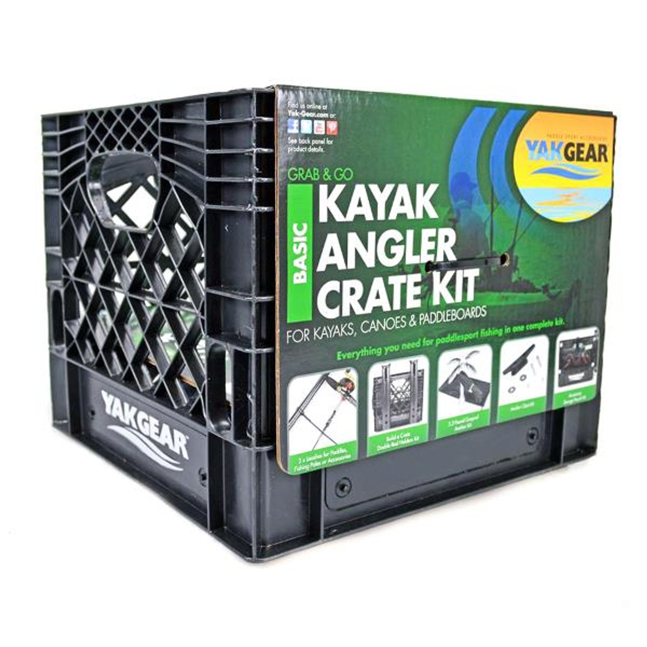 YakGear Black Angler Crate - Square - T-H Marine Supplies